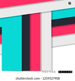 Abstract vector design with a background of colorful line patterns , vector design