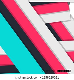 Abstract vector design with a background of colorful line patterns , vector design