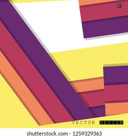 Abstract vector design with a background of colorful line patterns , vector design