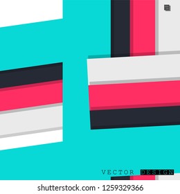 Abstract vector design with a background of colorful line patterns , vector design