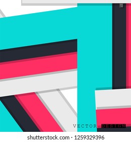 Abstract vector design with a background of colorful line patterns , vector design
