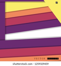 Abstract vector design with a background of colorful line patterns , vector design