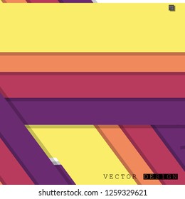 Abstract vector design with a background of colorful line patterns , vector design