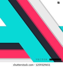 Abstract vector design with a background of colorful line patterns , vector design