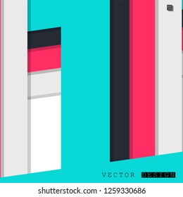 Abstract vector design with a background of colorful line patterns , vector design