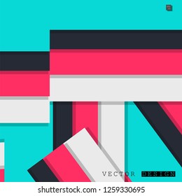 Abstract vector design with a background of colorful line patterns , vector design