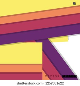 Abstract vector design with a background of colorful line patterns , vector design
