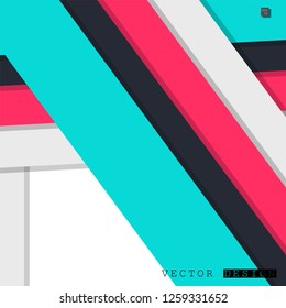 Abstract vector design with a background of colorful line patterns , vector design