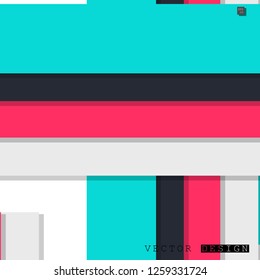 Abstract vector design with a background of colorful line patterns , vector design