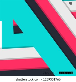 Abstract vector design with a background of colorful line patterns , vector design