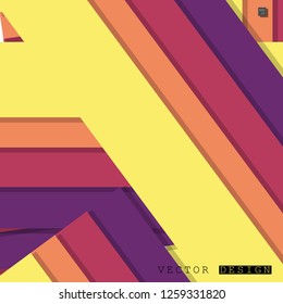 Abstract vector design with a background of colorful line patterns , vector design