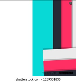 Abstract vector design with a background of colorful line patterns , vector design