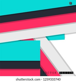 Abstract vector design with a background of colorful line patterns , vector design