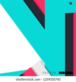 Abstract vector design with a background of colorful line patterns , vector design
