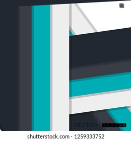 Abstract vector design with a background of colorful line patterns , vector design