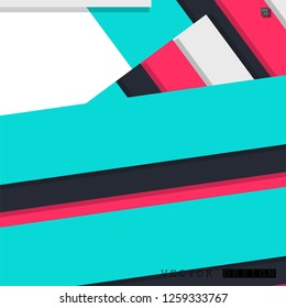 Abstract vector design with a background of colorful line patterns , vector design