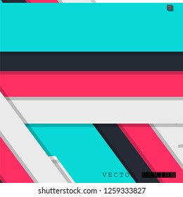 Abstract vector design with a background of colorful line patterns , vector design