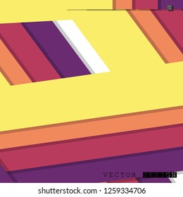 Abstract vector design with a background of colorful line patterns , vector design