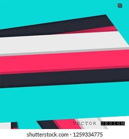 Abstract vector design with a background of colorful line patterns , vector design