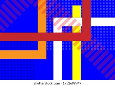 Abstract vector design of background textures, bright posters, backgrounds with a combination of stripes of different colors.
