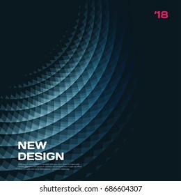 Abstract vector design background with triangles