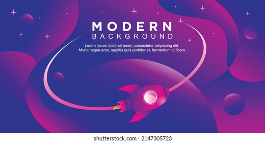Abstract vector design for banner with modern color and outer space concept