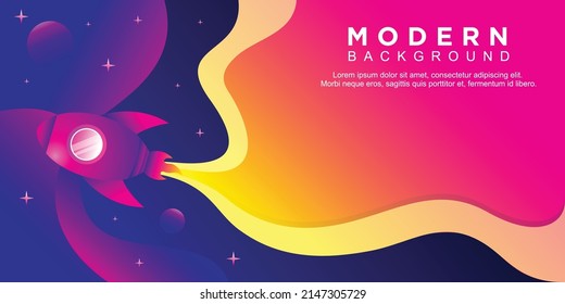 Abstract vector design for banner with modern color and outer space concept