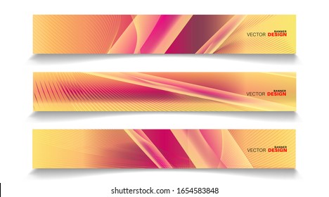 Plantilla de banner de diseño de vector abstracto con fondo de efecto ligero