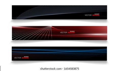 Plantilla de banner de diseño de vector abstracto con fondo de efecto ligero