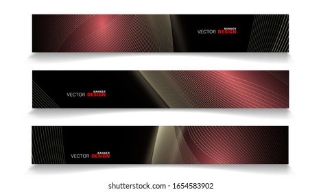 Abstract vector design banner template with light effect background
