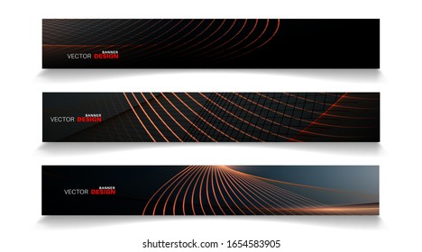 Abstract vector design banner template with light effect background