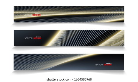 Abstract vector design banner template with light effect background
