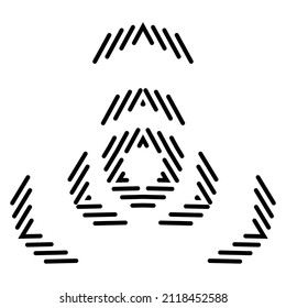 Abstract vector design in black color. Perfect for corporate, background, t-shirt, and so on.