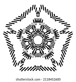 Abstract vector design in black color. Perfect for corporate, background, t-shirt, and so on.