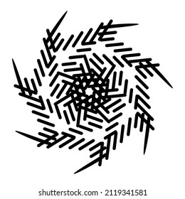 Abstract vector design in black color. Perfect for corporate, background, t-shirt, and so on.