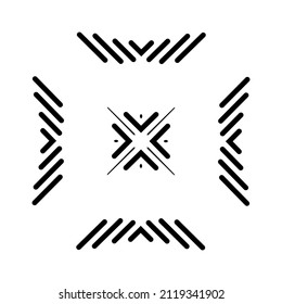 Abstract vector design in black color. Perfect for corporate, background, t-shirt, and so on.