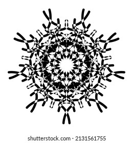 Abstract vector design in black color. Perfect for corporate, background, t-shirt