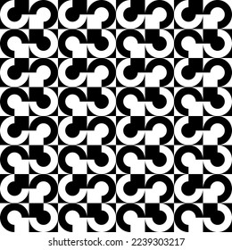 Abstract vector design Black and white  seamless pattern. Design for fabric, curtain, background, carpet, wallpaper, clothing, wrapping, paper, Batik, fabric.