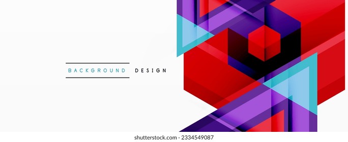 Abstract vector design blends triangles, hexagons, and circles, creating a harmonious composition of geometric shapes that's visually captivating