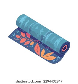 Abstract vector design of blue plant pattern isolated