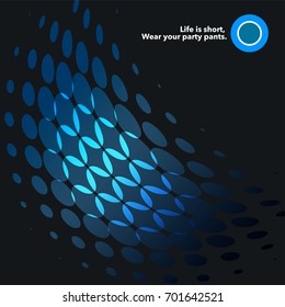 Abstract vector design of blue rounds for graphic template