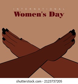 An abstract vector design of Break the Bias concept for International Women’s day 2022