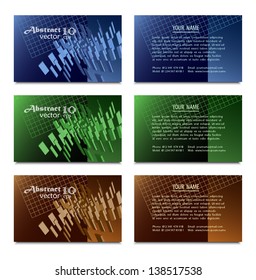 Abstract vector design for business card, template