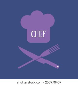 Abstract Vector Design Chef logo for restaurant, Cafe, Bar or Menu
