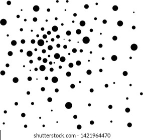 Abstract vector design circle on black background