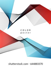 Abstract vector design color lines. Background for poster and flyer
