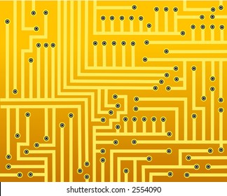 Resumen del diseño vectorial de las conexiones en una placa de circuito