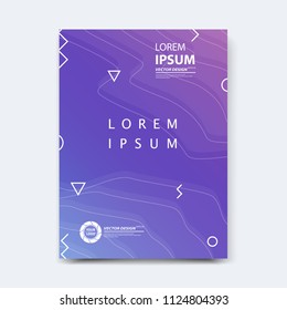 Abstract vector design for cover, poster, banner, flayer, business card, magazine annual report, title page, brochure template layout or booklet .A4 size with geometric shapes on white background