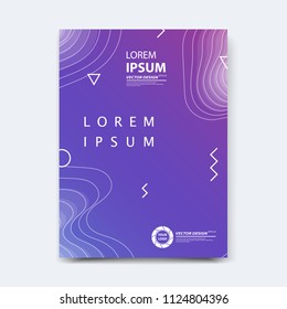 Abstract vector design for cover, poster, banner, flayer, business card, magazine annual report, title page, brochure template layout or booklet .A4 size with geometric shapes on white background