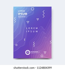 Abstract vector design for cover, poster, banner, flayer, business card, magazine annual report, title page, brochure template layout or booklet .A4 size with geometric shapes on white background
